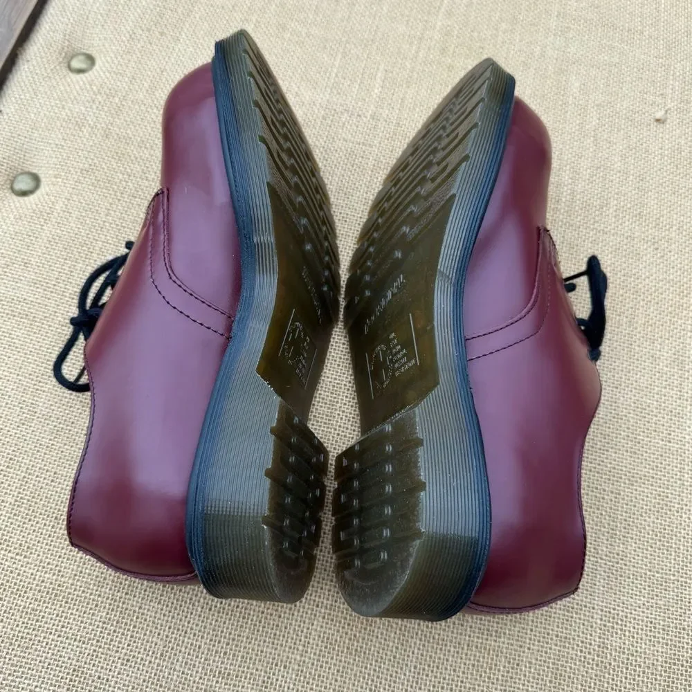 Dr Martens 1925 5400 Cherry Red Oxford Mens 6 Womens 7 Leather
